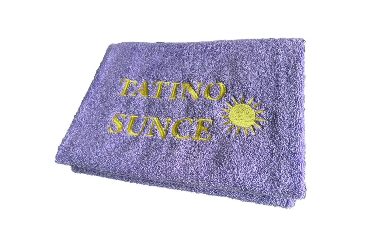 Vezeni peškir Tatino sunce latinica 50x80